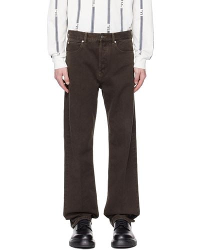 Ferragamo Brown Five-pocket Jeans - Black