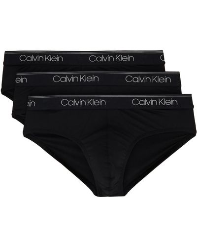 Calvin Klein Ensemble de trois slips noirs