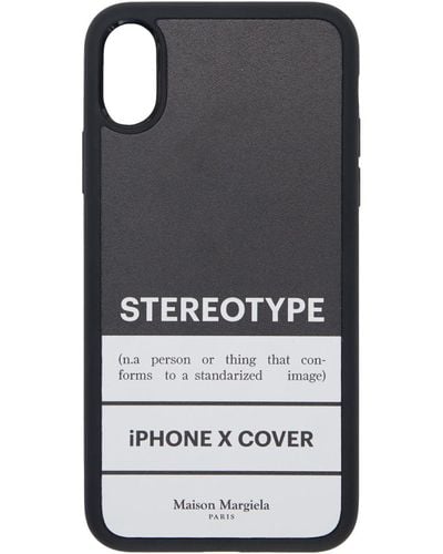 Maison Margiela Stereotype Print Iphone Xs Case - Black