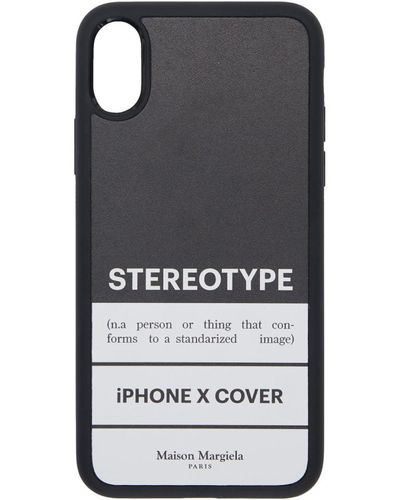 Maison Margiela ブラック レザー Stereotype Iphone X ケース