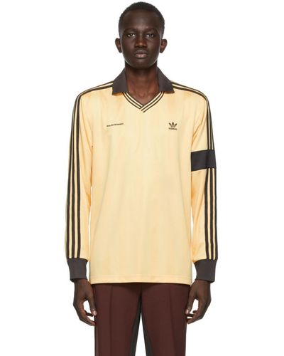 Wales Bonner Yellow Adidas Originals Edition Football Long Sleeve Polo - Multicolour