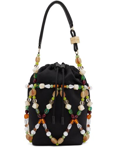 Ganni Beads Bucket Bag - Black