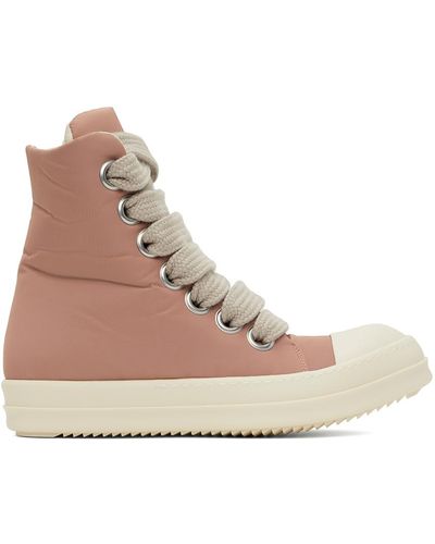 Rick Owens Baskets roses à laçage surdimensionné et à languette rembourrée - Noir