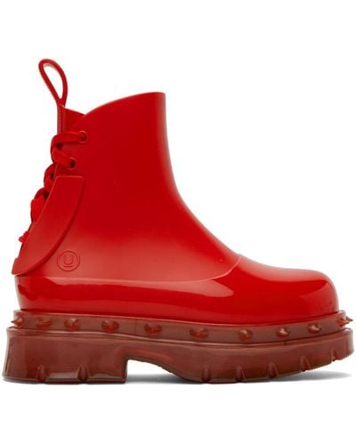 Undercover Red Melissa Edition Spikes Boots