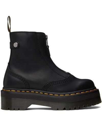 Dr. Martens Nappa cuir boots plateformes jetta - Noir