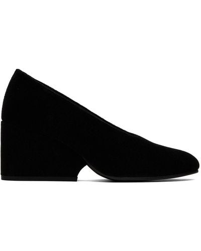 Comme des Garçons Black Velvet Wedge Heels