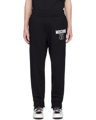 Moschino Black Printed Lounge Trousers