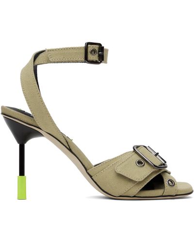 MSGM 'iconic ' Heeled Sandals - Metallic
