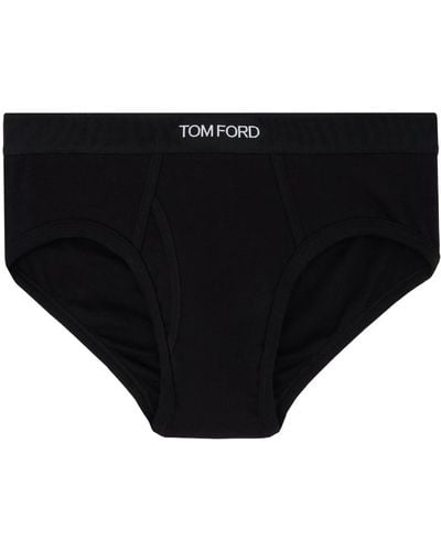 Tom Ford ジャカードロゴ ブリーフ - ブラック