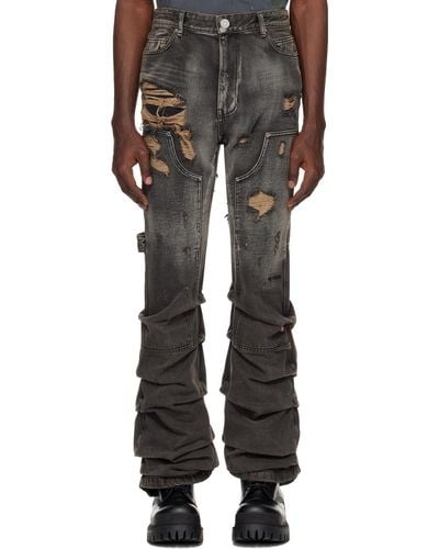 we11done Distressed Jeans - Black