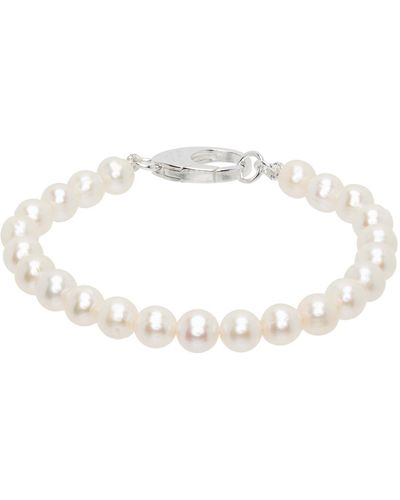 Hatton Labs Bracelet blanc à perles - Noir