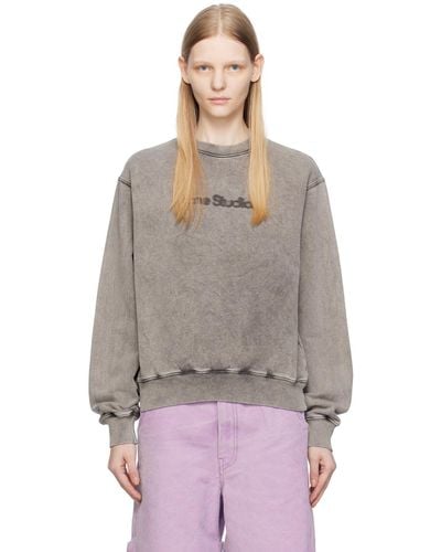 Acne Studios Grey Blurred Sweatshirt - Multicolour