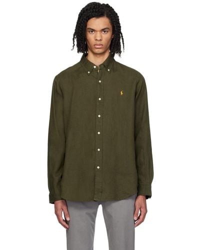 Polo Ralph Lauren Khaki Classic Fit Shirt - Green