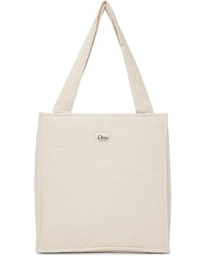 Dime Quilted Tote - Natural