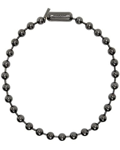 Ambush Gunmetal Huge Ball Chain Necklace - Black