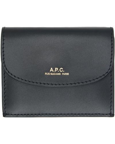 A.P.C. Genève 三つ折り財布 - ブラック