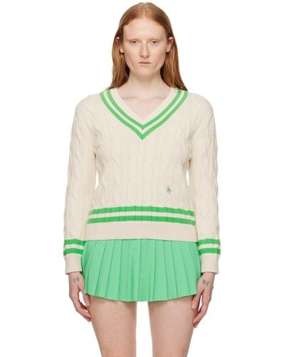 Sporty & Rich Off-white Prince Edition Jumper - Green