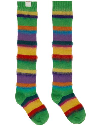 Marni Stripe Socks - Green