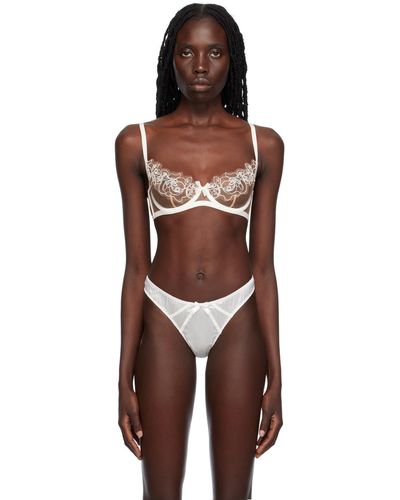 Agent Provocateur Off-white Lindie Bra - Black