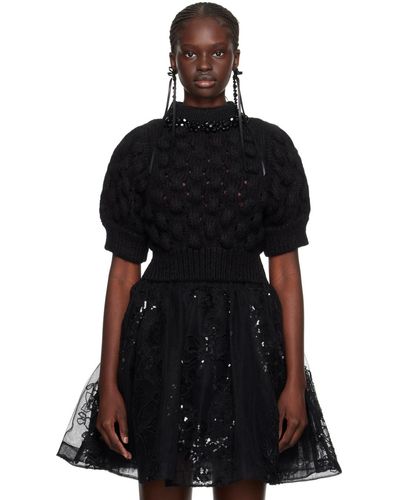 Simone Rocha Pull noir à perles