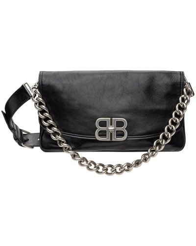 Balenciaga Medium Bb Soft Flap Bag - Black