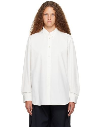 Studio Nicholson Off- Bissett Shirt - White