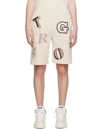 Axel Arigato Beige Typo Shorts - Natural