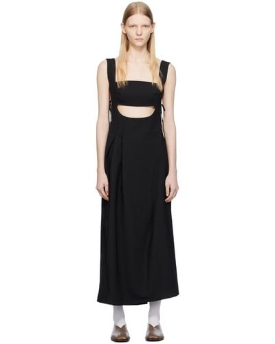 Cordera Tailoring Cutout Midi Dress - Black