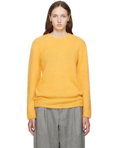 Comme des Garçons Yellow Crewneck Sweater - Orange