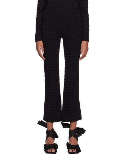 Ganni Black Cropped Trousers