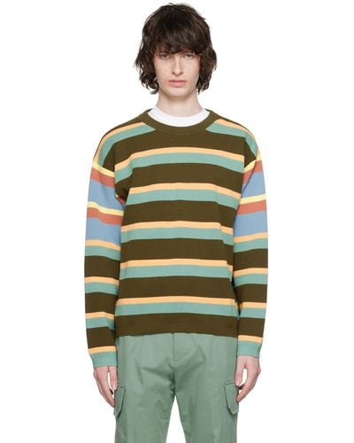 PS by Paul Smith Multicolour Mix-up Stripe Jumper - Green