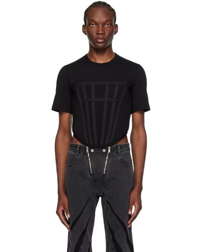 Dion Lee Corset Tシャツ - ブラック