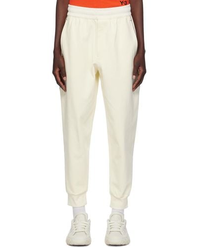 Y-3 Off-white Bonded Lounge Pants - Natural