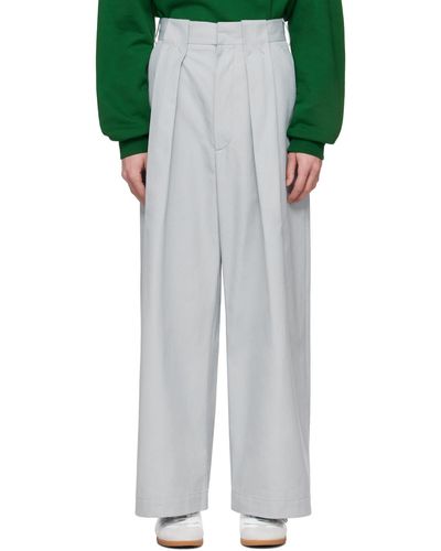 MERYLL ROGGE Pantalon gris à plis ronds - Multicolore