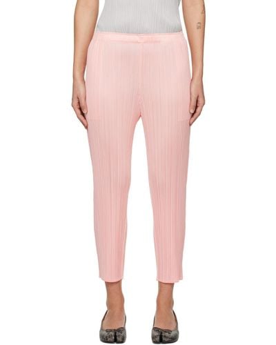 Pleats Please Issey Miyake Monthly Colors February Pants - Pink