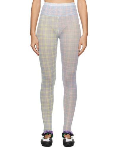 Chopova Lowena Color Plaid leggings - Multicolor