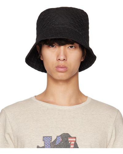 Engineered Garments Black Graphic Bucket Hat