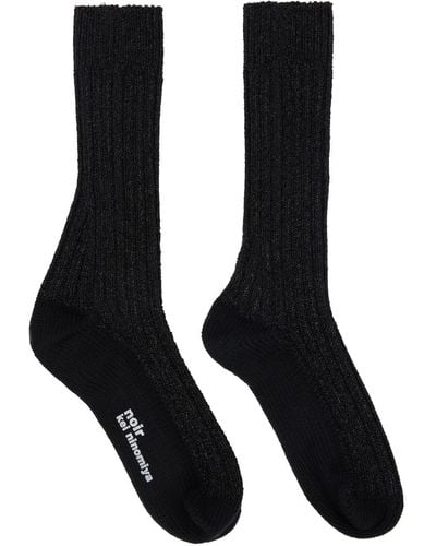 Noir Kei Ninomiya Metallic Socks - Black