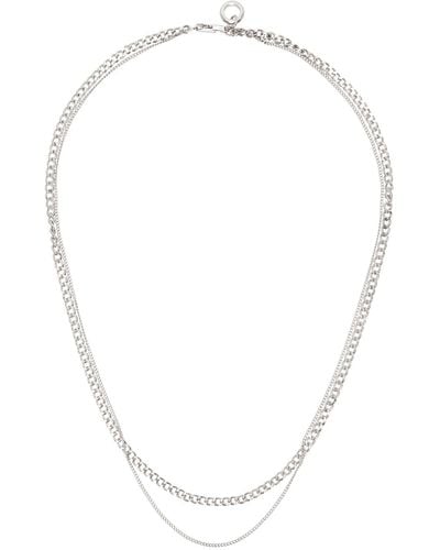 A.P.C. . Silver Minimal Necklace - White