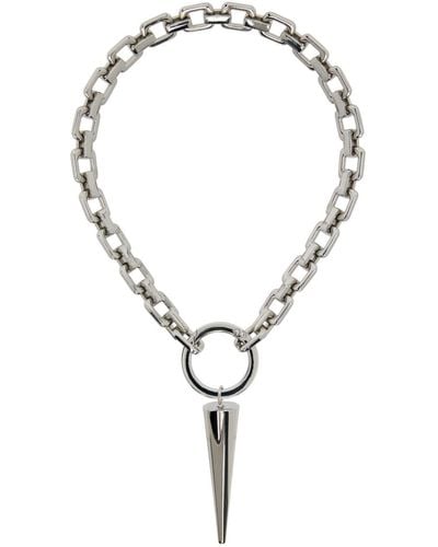 1017 ALYX 9SM Silver Spike Chunky Chain Necklace - Multicolor