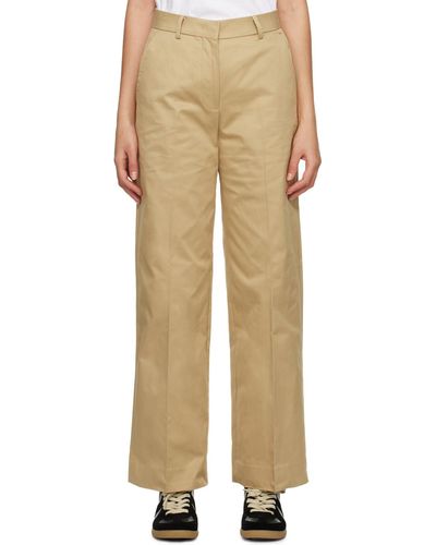 DUNST Straight-leg Trousers - Natural