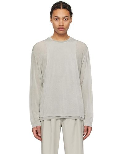 Amomento Oversized Long Sleeve T-shirt - Grey