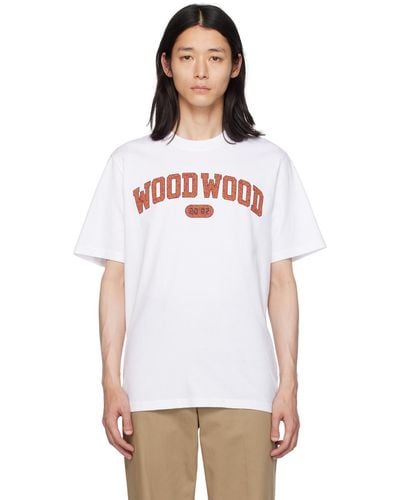WOOD WOOD ホワイト Bobby Ivy Tシャツ