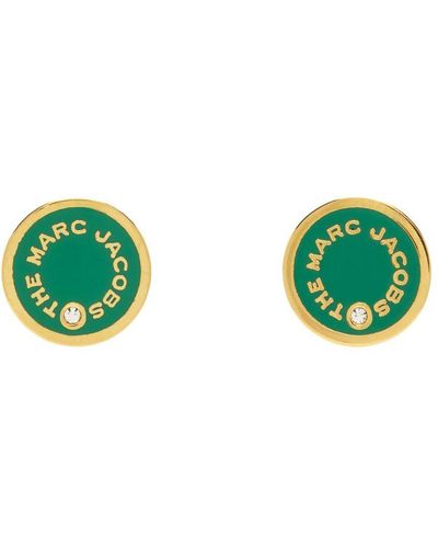 Marc Jacobs 'the Medallion Studs' Earrings - Green