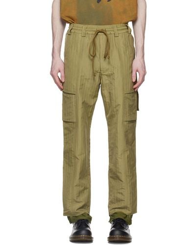 Song For The Mute Lined Cargo Pants - Yellow