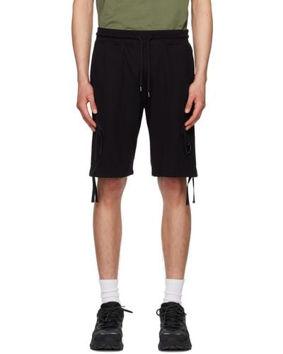 C.P. Company Diagonal Raised Shorts - Black