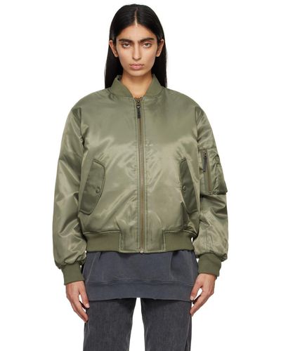 Anine Bing Blouson aviateur leon kaki - Vert