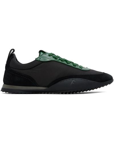 Ferragamo Patent Leather Trim Sneakers - Black