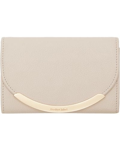 See By Chloé Beige Lizzie Compact Wallet - Black