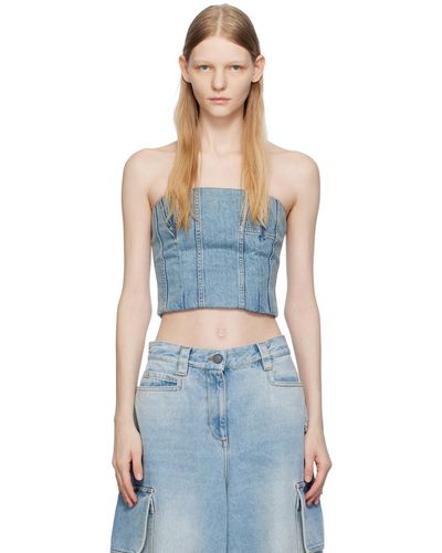 Amiri Blue Ma Denim Bustier